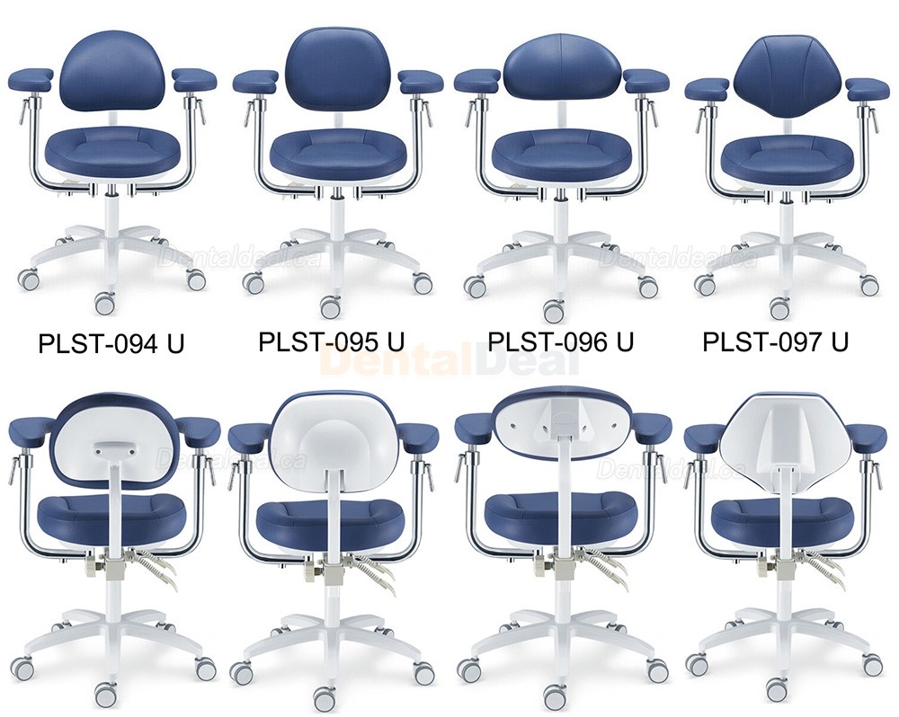PLST-094-097 Dental Microscope Stool Operator Chair with Adjustable Swivel Armrest